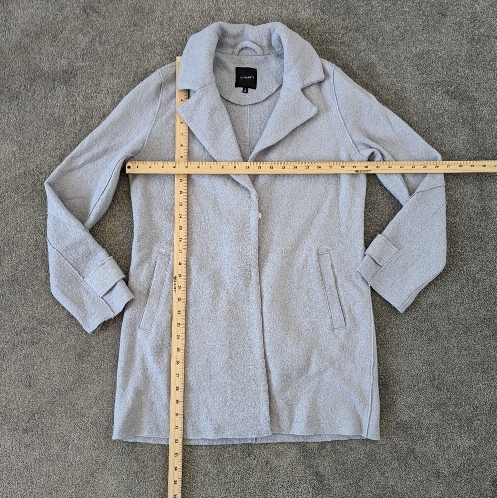 Dynamite Wool Blend Baby Blue Mid Length Light Jacket Women's Medium - Picture 10 of 12